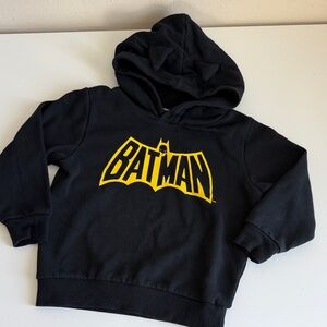 H&M| Batman Kids Hoodie - Black with Yellow Logo, 3/4T